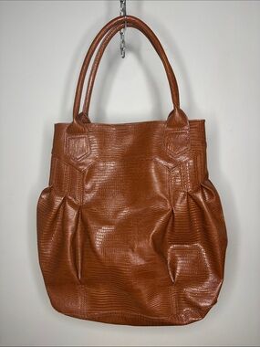 Kirra Cognac Alligator Vinyl Tote Bag